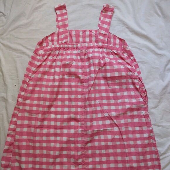 Dreams & Co Pink White Gingham Square Neck Mumu Lounger House Dress Size 1X - Picture 9 of 12